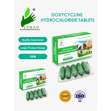 0,8 g comprimés de chlorhydrate de doxycycline pour traitement animal